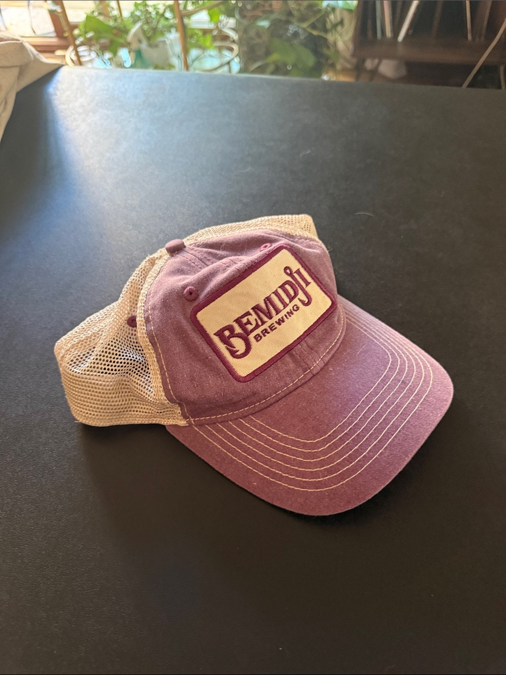 Blue 84 Beige and Purple Mesh Trucker Hat
